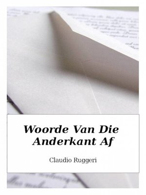cover image of Woorde Van Die Anderkant Af